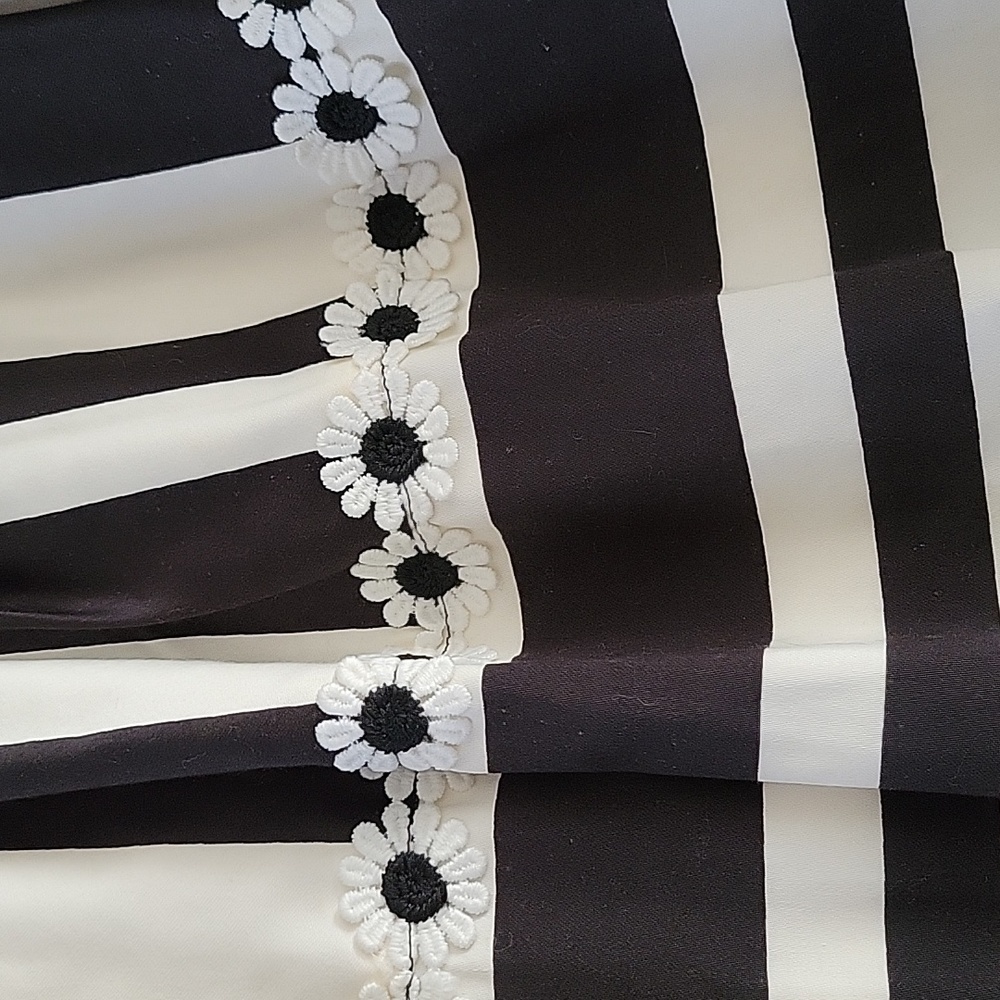Modcloth black and white stripe Sleeveless fit and flair dress sz 4x Daisy - Picture 7 of 7